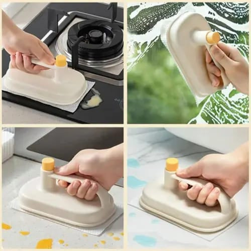 One-Press Deep Cleaning Brush For Kitchen & Dining - Household Product Designed For Washing And Daily Dish Cleaning Routine (With 50 Disposable Sheets)